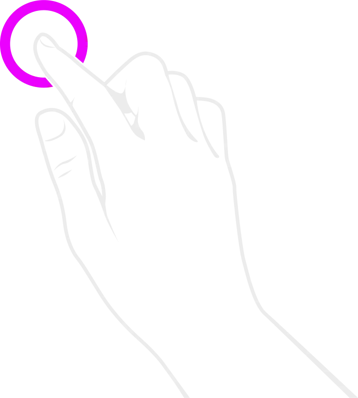 finger pressing button